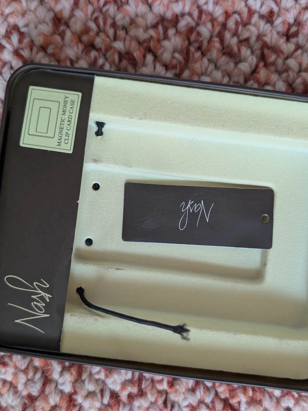 NEW Nash Men's Dark Brown Leather Money Clip/Wallet - $45 Retail